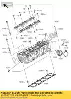 110080755, Kawasaki, head-comp-cylinder kawasaki z eversion d  b c a z800 abs bds ads bef 800 , New