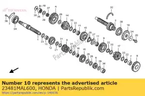 honda 23481MAL600 ingranaggio, contralbero quarto (26t) - Il fondo