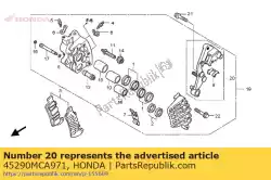 Aqui você pode pedir o suporte subassy., r. Fr. Em Honda , com o número da peça 45290MCA971: