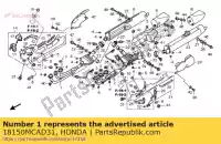 18150MCAD31, Honda, pijp comp.r, exh. honda gl 1800 2007 2008, Nieuw