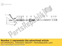 Here you can order the clutch relese shaft from Piaggio Group, with part number GU14090201: