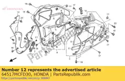 Aquí puede pedir quedarse c, r. Capucha inferior de Honda , con el número de pieza 64517MCFD30: