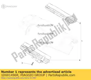 Piaggio Group 1D001496R groupe d'instruments numériques - La partie au fond