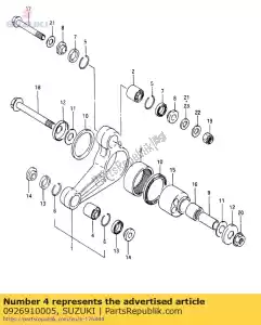 Suzuki 0926910005 rolamento de esferas - Lado inferior