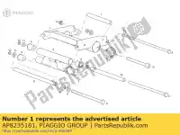 AP8235181, Piaggio Group, motor verbindingselement aprilia derbi  rambla sport city sport city cube sport city street 125 250 300 2006 2007 2008 2009 2010 2012, Nieuw