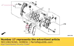 Qui puoi ordinare bullone, flangia, 8x40 da Honda , con numero parte 90110KZ4J40: