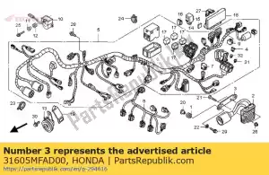 Honda 31605MFAD00 entretoise, redresseur régulateur - La partie au fond