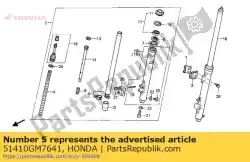 Ici, vous pouvez commander le pipe comp fr fourche auprès de Honda , avec le numéro de pièce 51410GM7641: