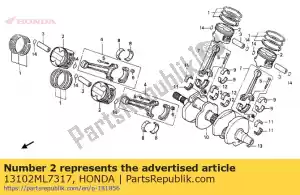 Honda 13102ML7317 zuiger, (0.25) - Onderkant
