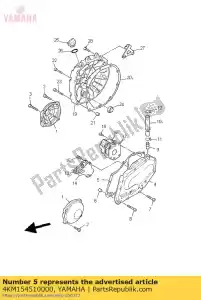 yamaha 4KM154510000 gasket, crankcase cover 1 - Bottom side