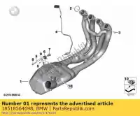 18518564698, BMW, exhaust manifold with front muffler (from 11/2016) bmw  1000 2017 2018 2019 2020, New