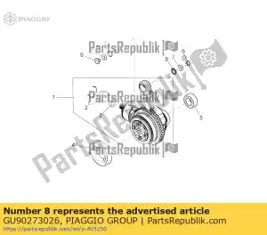 Piaggio Group GU90273026 circlip - Bottom side