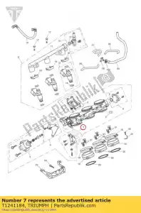 triumph T1241184 beugel, gaskabel - Onderkant