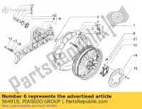 564918, Piaggio Group, válvula sin tubo     , Nuevo