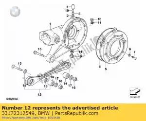 bmw 33172312549 rear axle stabilizer bar - Lower part