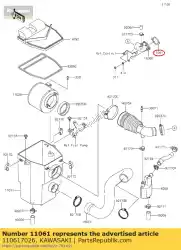 Qui puoi ordinare 01 guarnizione, starter da Kawasaki , con numero parte 110617026: