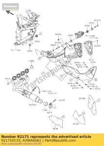 kawasaki 921710133 abrazadera zx1000-c1h - Lado inferior