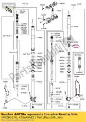 Tutaj możesz zamówić widelec przedni spr?? Ynowy, k = 9,8n kx250 od Kawasaki , z numerem części 440260176: