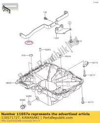 Here you can order the 01 bracket,lwr cowling,fr from Kawasaki, with part number 110571727: