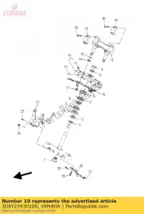 yamaha 3D8Y23430100 coroa, alça - Lado inferior