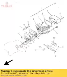 Aquí puede pedir luz de la cola de Yamaha , con el número de pieza 21LH47104000: