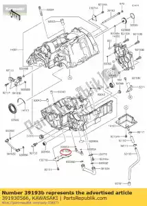 kawasaki 391930566 pipe-oil er650ecf - Bottom side