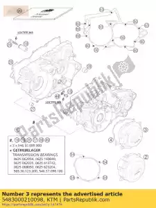 ktm 5483000210098 pokrywa stacyjki sx 250 03 - Dół