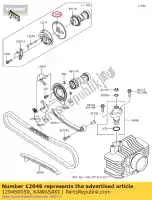 120460059, Kawasaki, tandwiel klx110caf kawasaki  klx 110 2010 2011 2012 2013 2014 2015 2016 2017 2018 2019, Nieuw