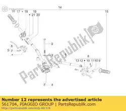 Qui puoi ordinare supporto da Piaggio Group , con numero parte 561704: