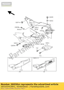 Kawasaki 360305428R1 lato coperchio, rh, p.a.whi - Il fondo