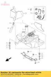 Aquí puede pedir desbordamiento de tubería de Yamaha , con el número de pieza 4VUF43182000: