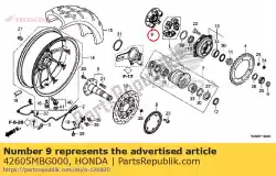 flenscomp., definitief aangedreven van Honda, met onderdeel nummer 42605MBG000, bestel je hier online: