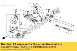Aquí puede pedir puente, bifurcación de Honda , con el número de pieza 53230MBZD60: