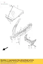 Aqui você pode pedir o corpo, capota em Suzuki , com o número da peça 9441147H00019: