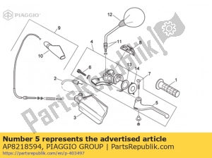 aprilia AP8218594 levier d'embrayage - Face supérieure