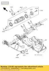 Here you can order the cam-change drum from Kawasaki, with part number 131450019: