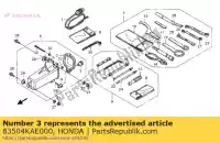 83504KAE000, Honda, tappo, cassetta degli attrezzi honda rvf  r rvf750r 750 , Nuovo