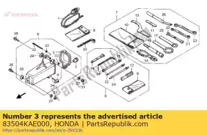 Honda 83504KAE000 capuchon, boîte à outils - La partie au fond