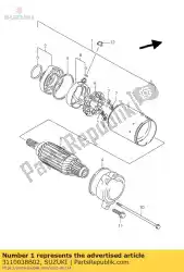 Qui puoi ordinare motore d'avviamento da Suzuki , con numero parte 3110038B02: