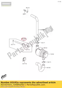 Kawasaki 92192Y021 tubo, vacío - Lado inferior