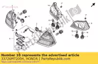 33726MT2004, Honda, lente, luz de licença honda gl goldwing se a  valkyrie f6c gold wing interstate i deluxe abs 8a aspencade gl1500 gl1500se gl1500a gl1800a gl1800 airbag 1500 1800 , Novo