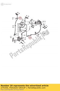 aprilia 274350 fairlead - Upper side