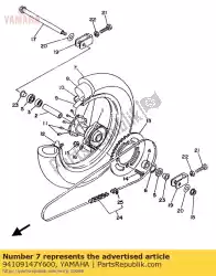 Aquí puede pedir neumático (90 / 100-14 49m k695) (4es) de Yamaha , con el número de pieza 94109147Y600: