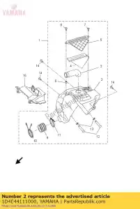 yamaha 1D4E44111000 boîtier, filtre à air - La partie au fond