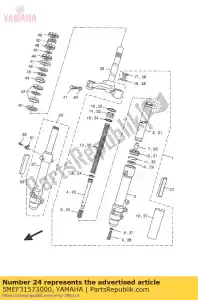 yamaha 5MEF31573000 pistón de anillo - Lado inferior