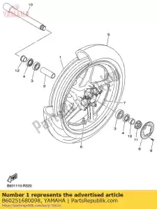 yamaha B60251680098 odlewane ko?o, przód - Dół