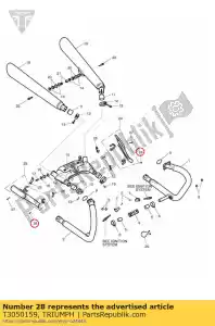 triumph T3050159 tornillo de cabeza skt hd m6 x 20 ss - Lado inferior