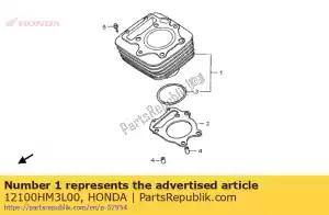 Honda 12100HM3L00 cilinder comp - Onderkant