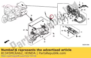 Honda 81345MCAA62 câble comp., sacoche op - La partie au fond