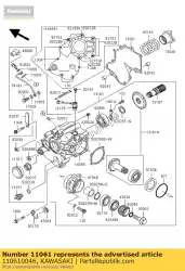 Aquí puede pedir junta, engranaje cónico cas vn1600-a de Kawasaki , con el número de pieza 110610046: